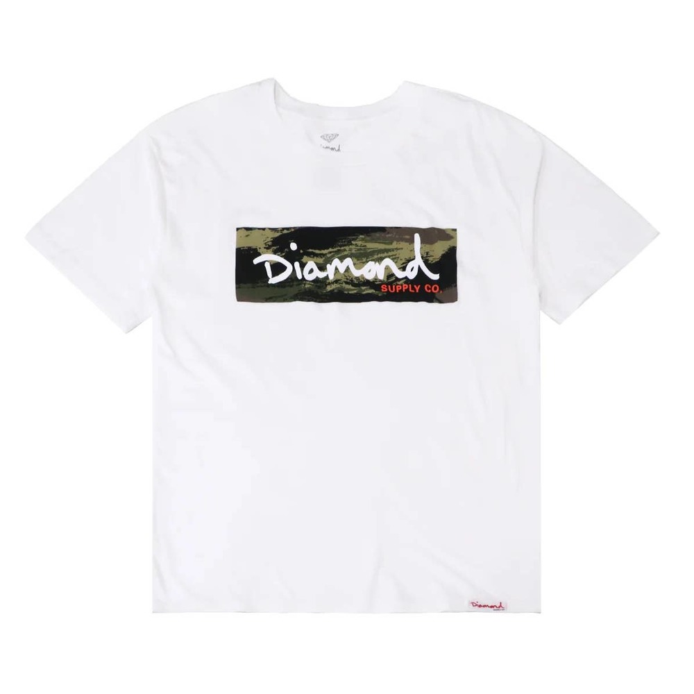 Diamond Supply Co. Men's Special Forces Box Logo Graphic Tee T-Shirt - White
